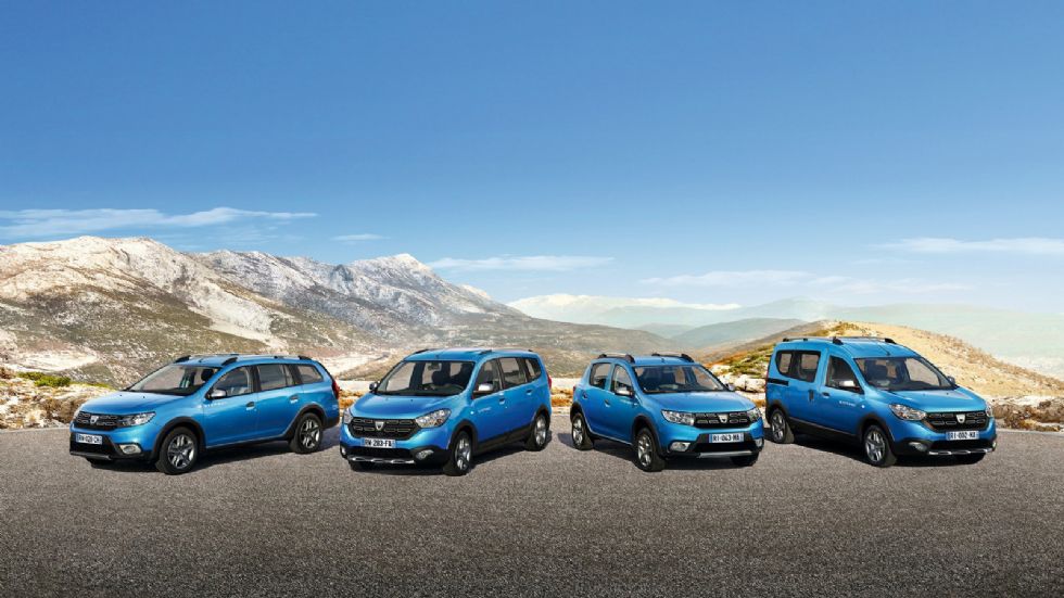 Η Stepway οικογένεια της Dacia μεγαλώνει αποκτώντας και τέταρτο μέλος, το Logan MCV Stepway, το οποίο έρχεται να σταθεί πλάι στα Sandero Stepway, Lodgy Stepway και Dokker Stepway.